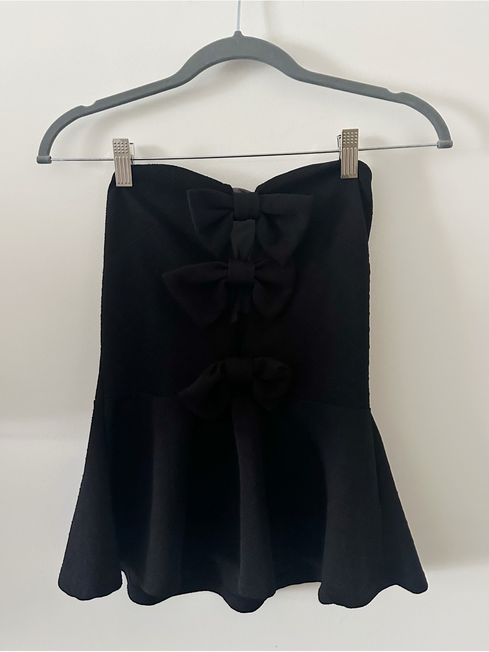 Y2K Charlotte Russe Black Bow Top Medium